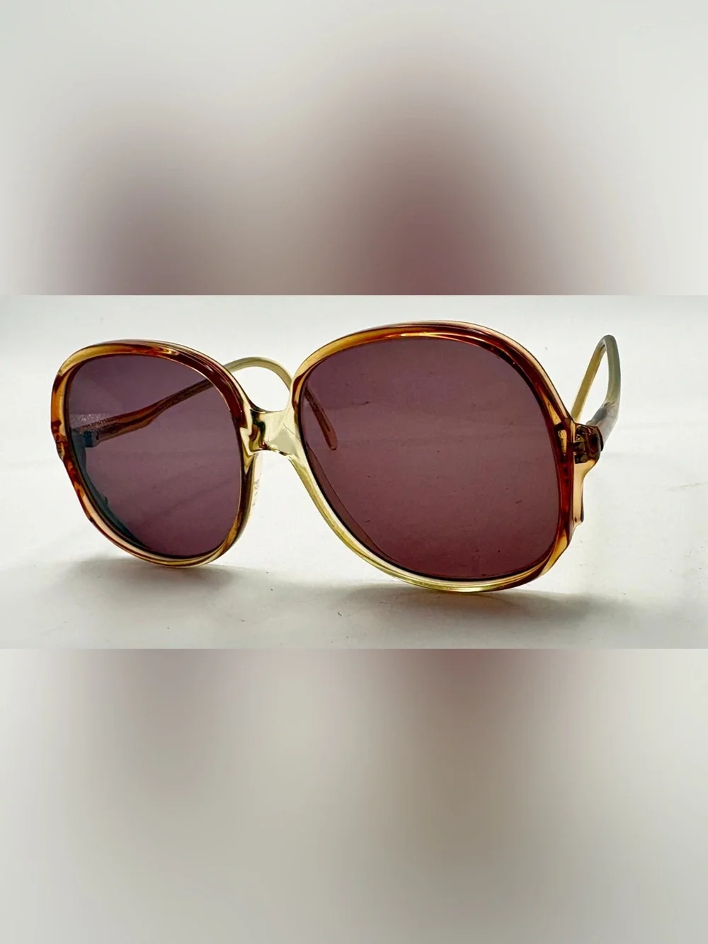 Vintage Maurice Brown Oval Sunglasses Frames Only